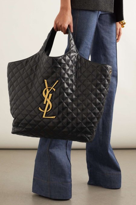 شنطة - YSL Tote Bag / مع شنطة مقلمة 